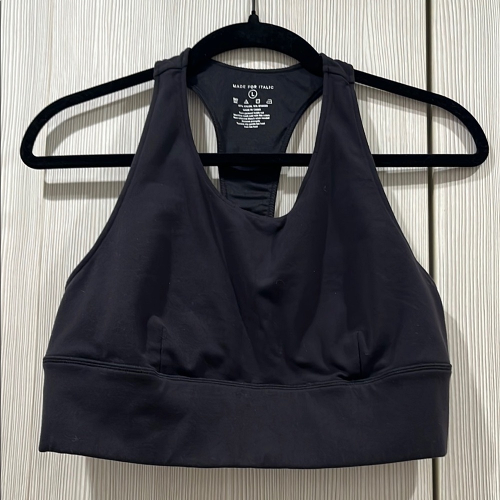 Italic‎ | Aura Racerback Sports Bra | Black | Large